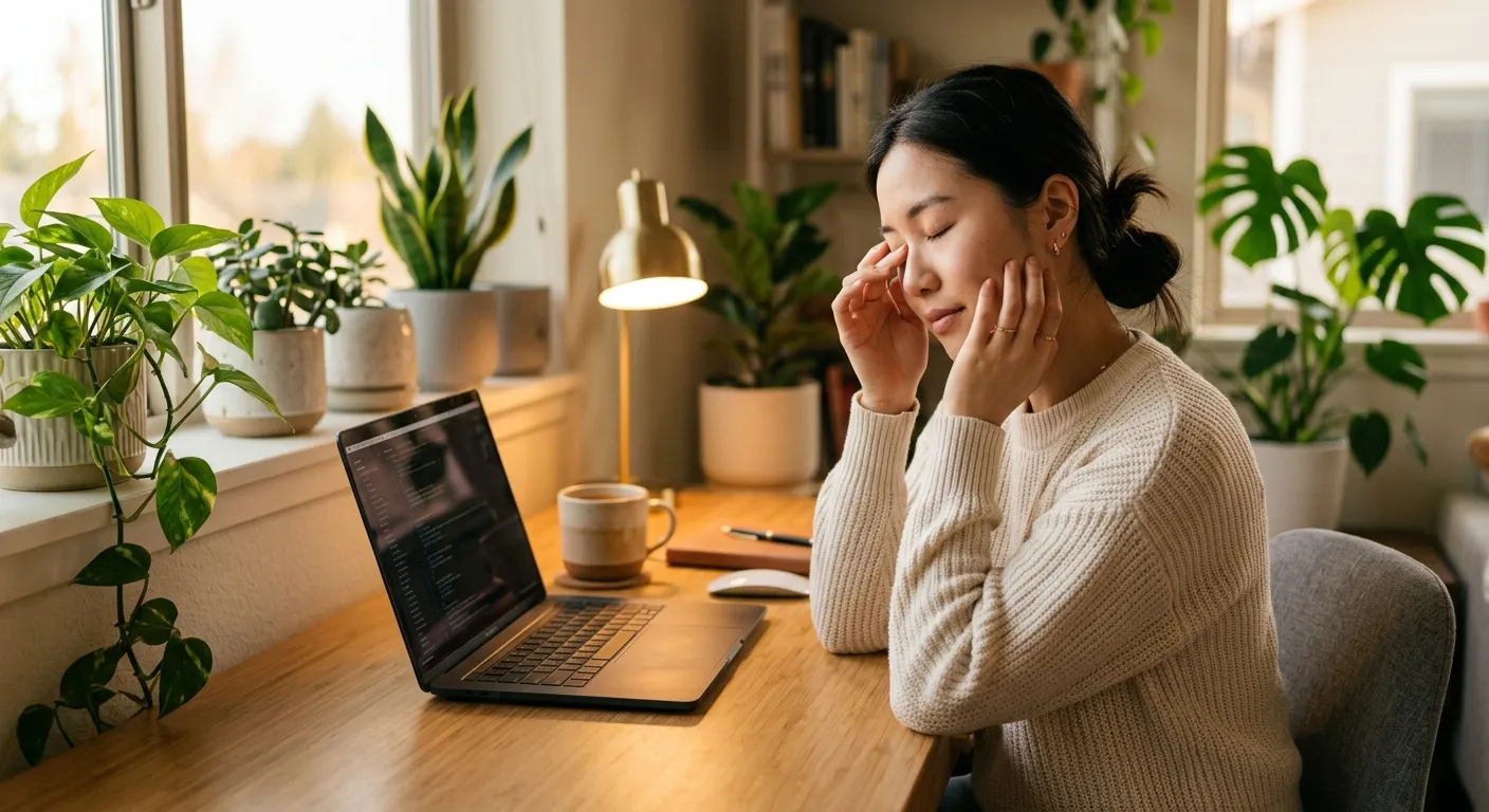 長時間使用螢幕導致的數位眼疲勞