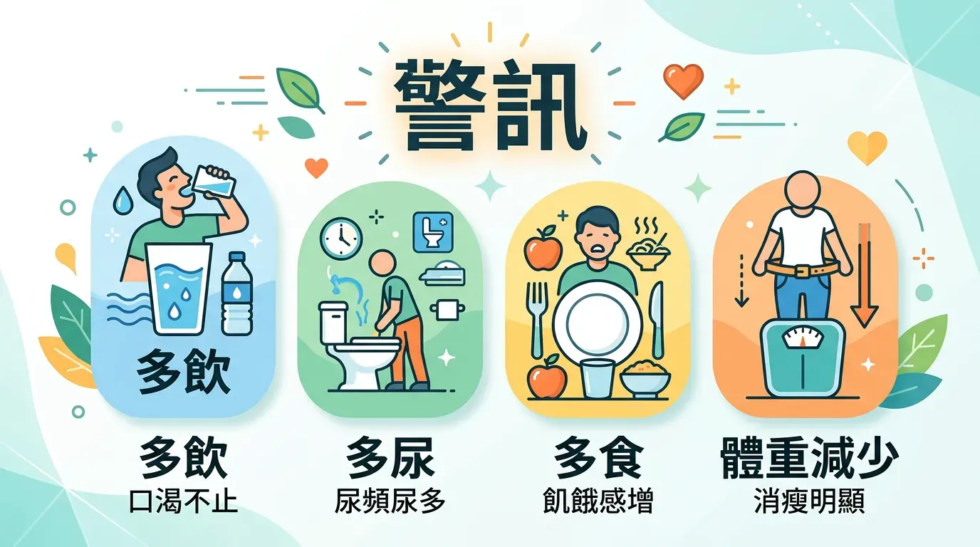 糖尿病的早期徵兆：別忽視「三多一少」