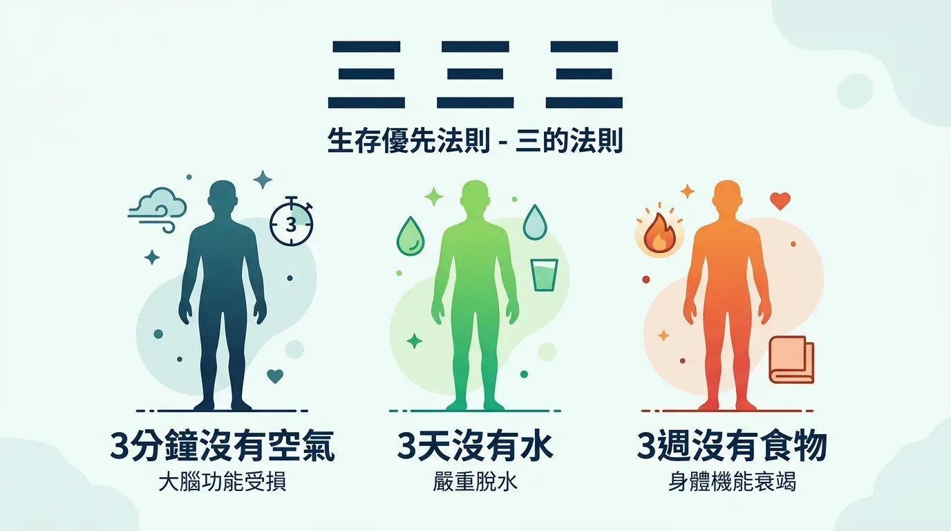 生存三三三原則