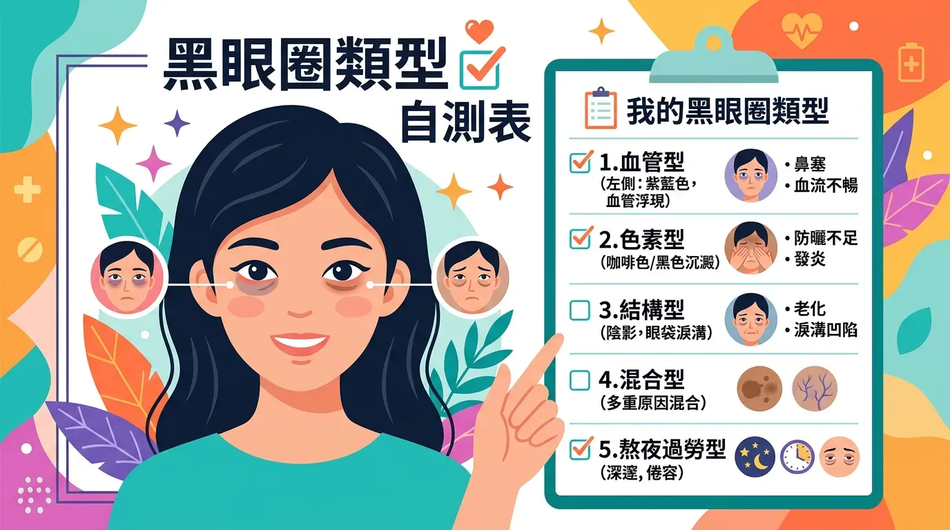 黑眼圈自測表