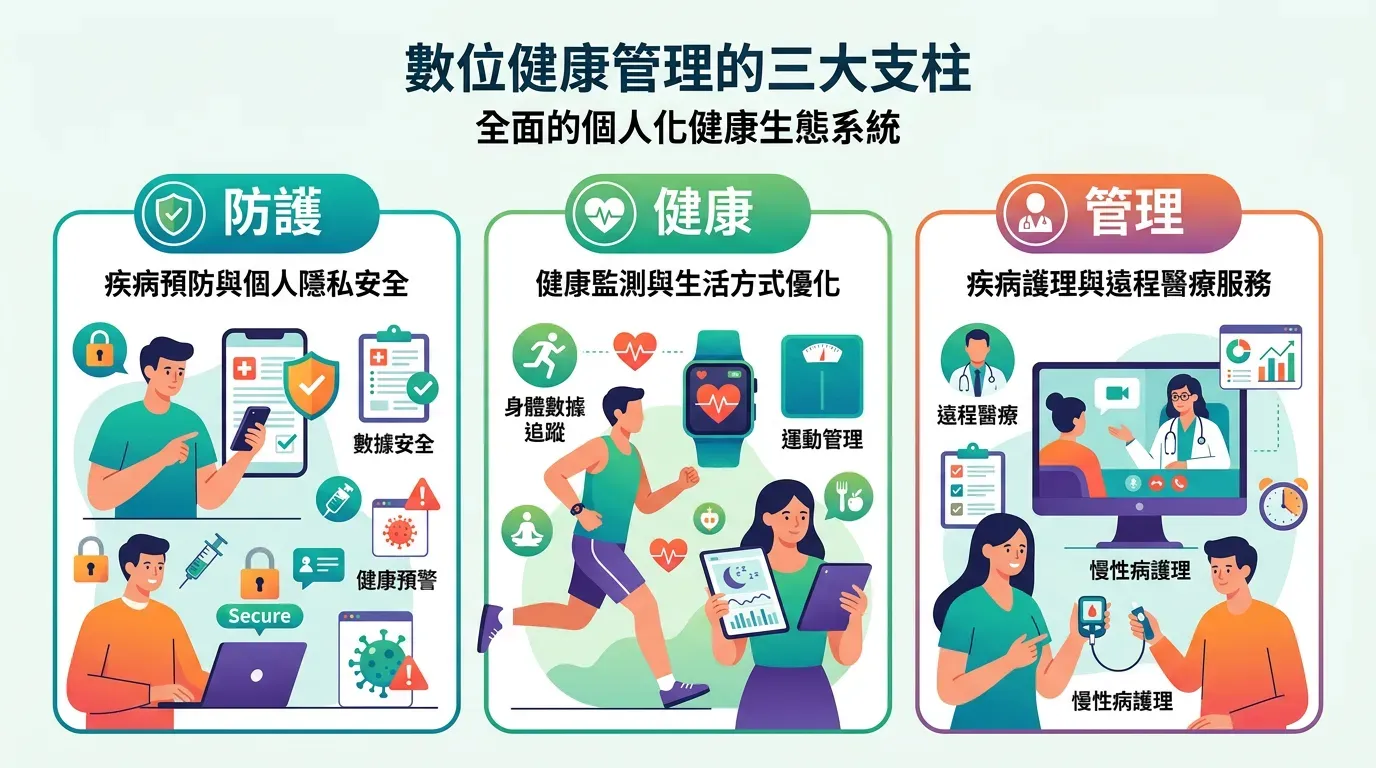 數位健康管理三大工具概覽