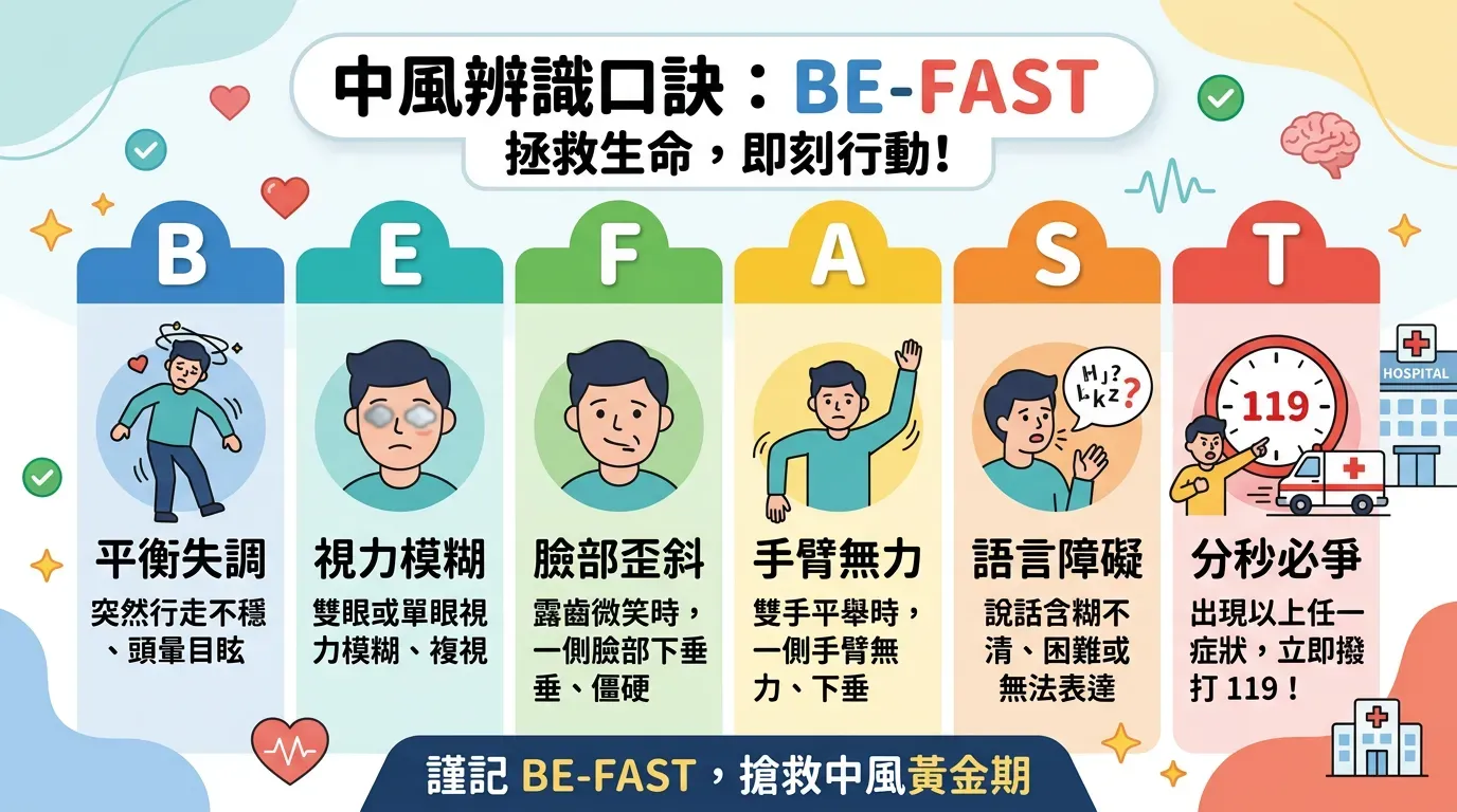 辨識徵兆：BE-FAST 法則