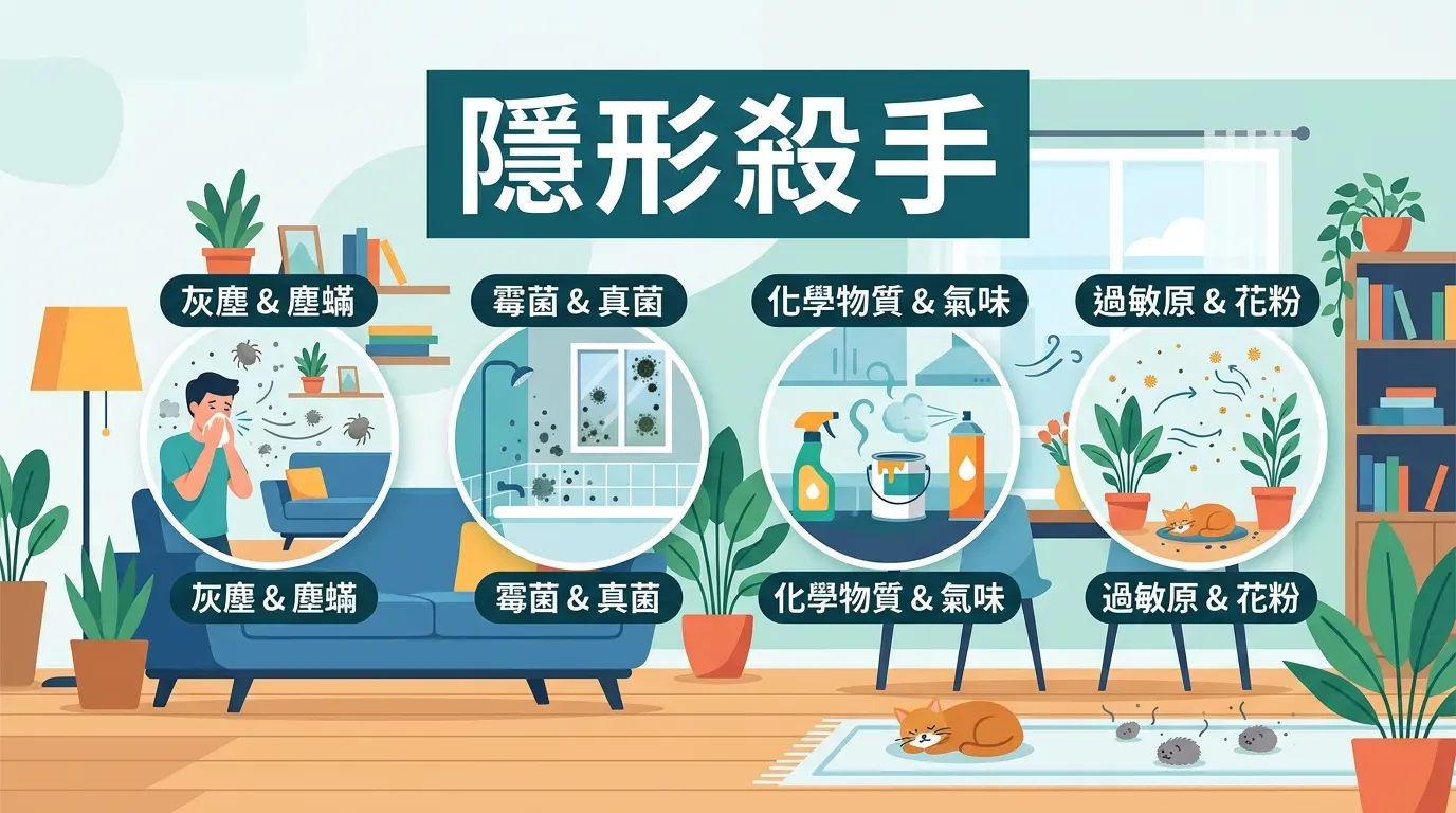 誰在污染你的家？室內隱形殺手清單