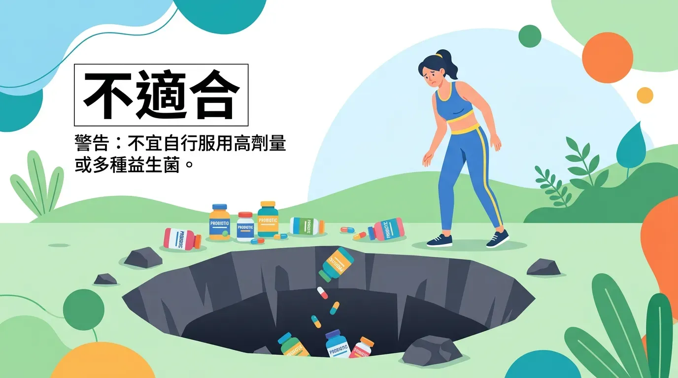 避坑指南：誰不適合自行高劑量或多種益生菌？