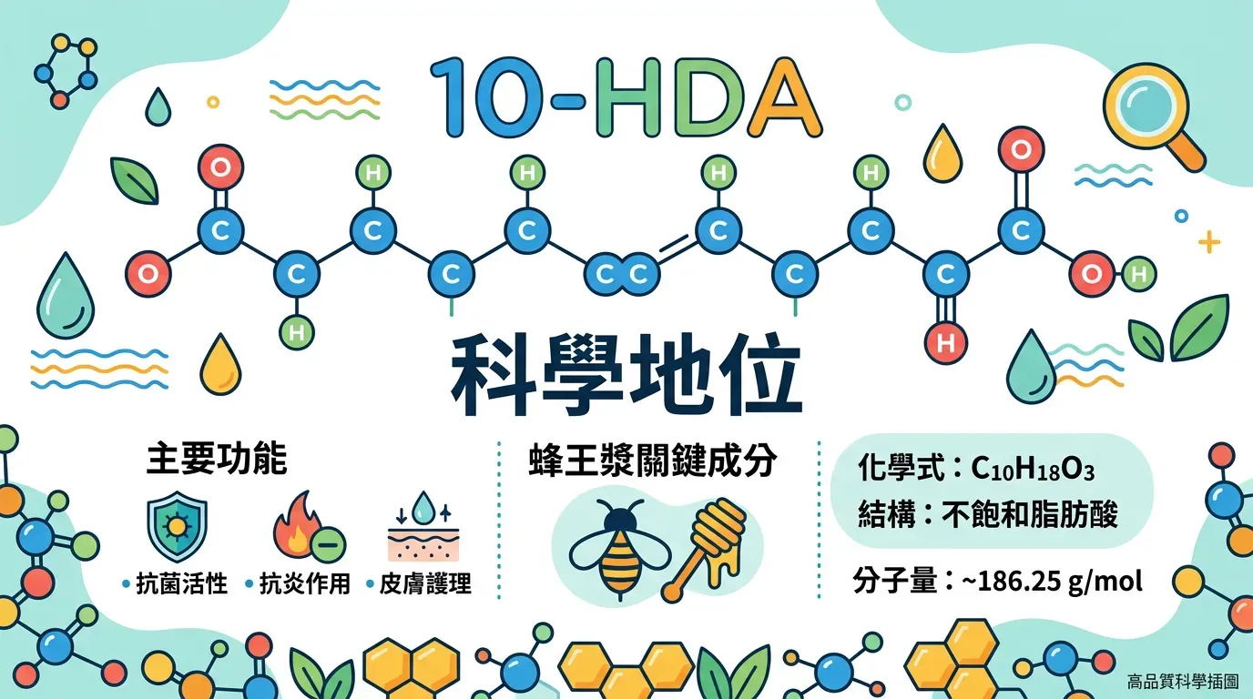 分子指標：10-HDA (癸烯酸) 的科學地位