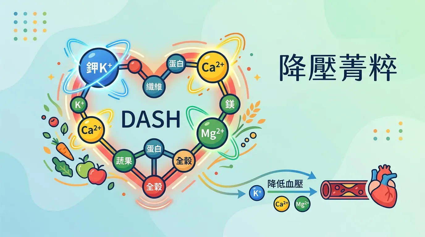 快速摘要：DASH 飲食的降壓機制