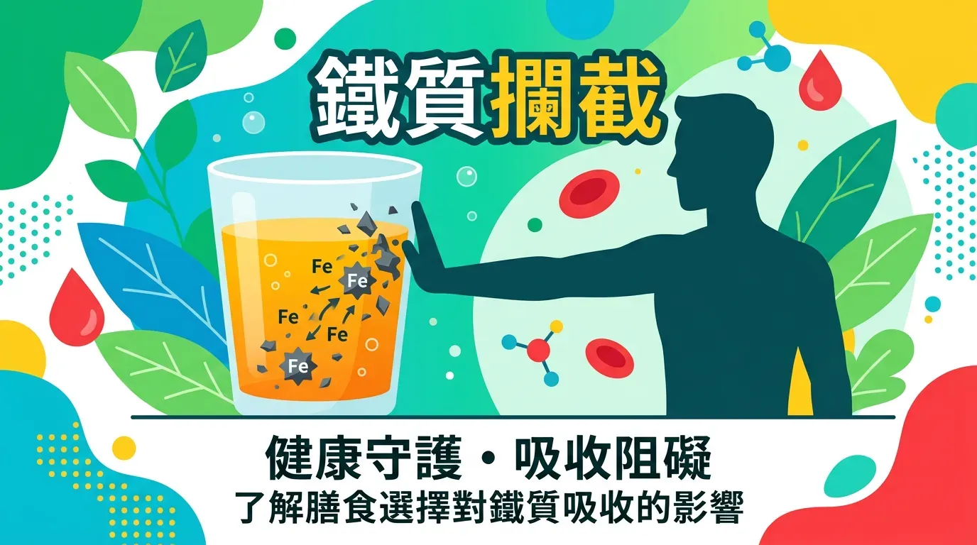 快速摘要：飲品對鐵質吸收的攔截率