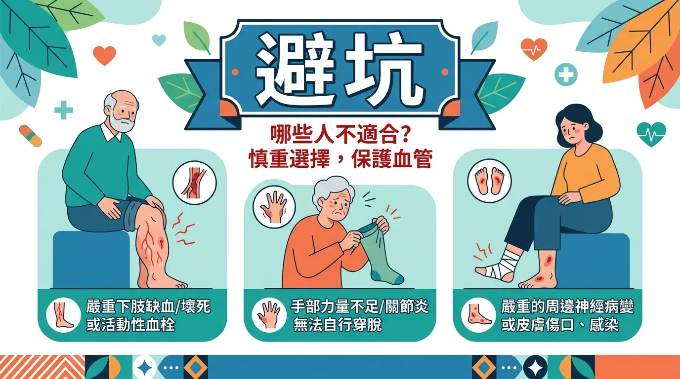 避坑指南：誰不適合只靠彈性襪或自我護理？
