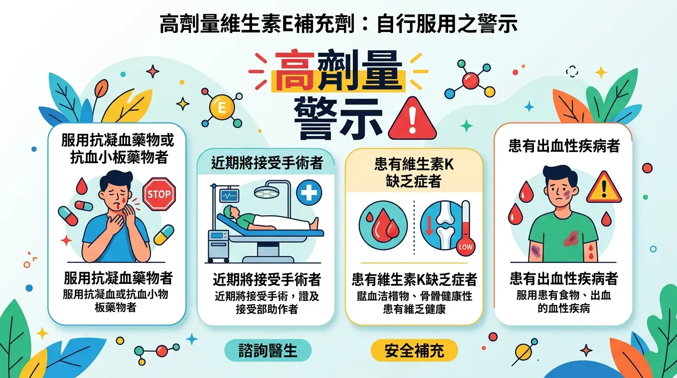 必看指南：誰不適合自行高劑量補充維生素 E？