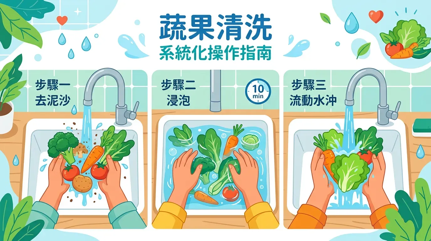蔬果清洗要點：系統化操作指南