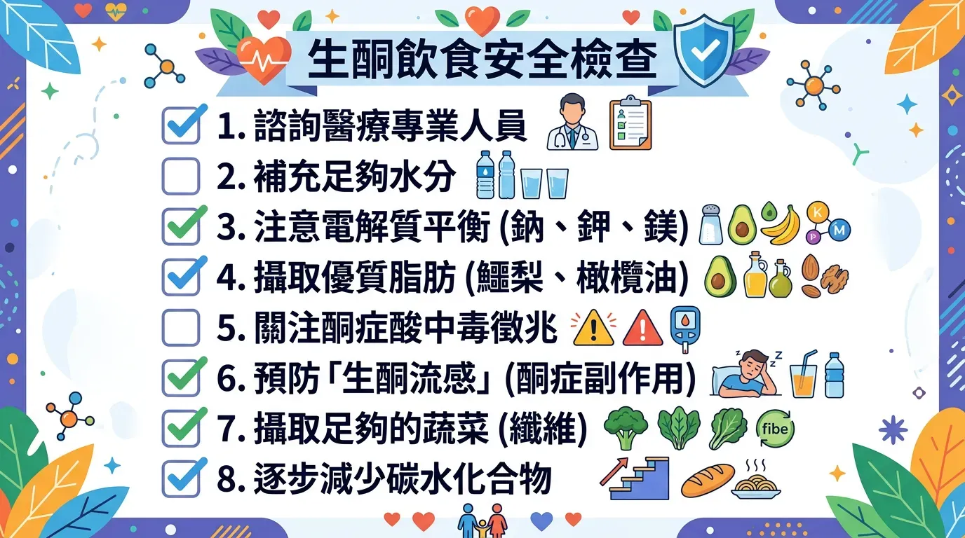 生酮安全檢查清單：穩健操作指南